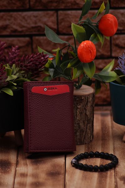 Ozka Leather Collection Leather Card Holder with Automatic Mechanism - with Bracelet Gift 1