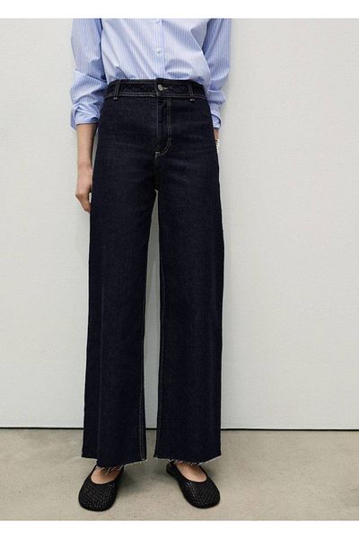 MANGO Woman Catherin Culotte Rinse Wash Jean