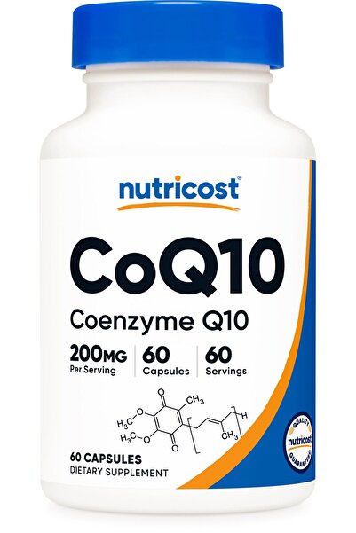 Nutricost CoQ10 200mg, 60 Vegetarian Capsules - High Absorption, Non-GMO, Coenzyme Q10