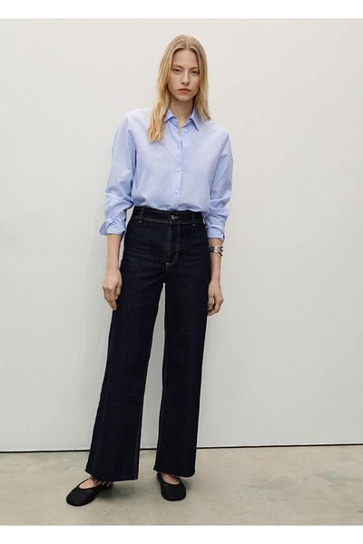 MANGO Woman Catherin Culotte Rinse Wash Jean