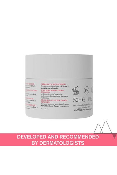 Uriage Roséliane Anti-Redness Cream with Green Pearls, Shea Butter, Ginseng | Soothes & Reduces Redness