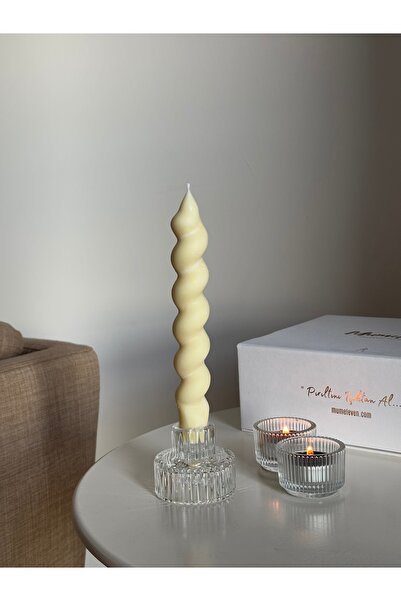 mumeleven Soft Sarı Kalın Burgu Şamdan Mum | 2 Adet | Pinterest Mum