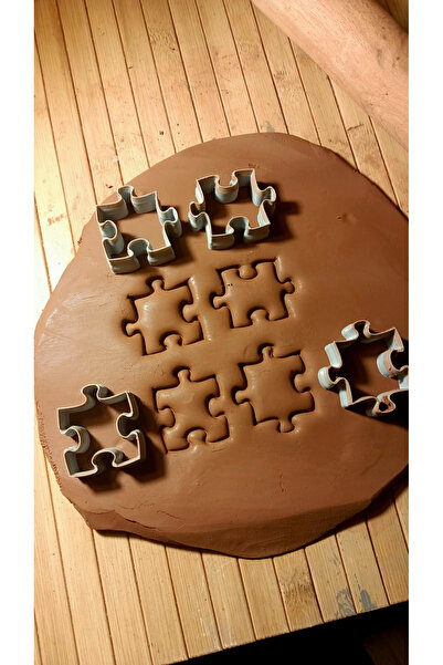 Enbceramic 5X4 CM PUZZLE 4 PARÇA SERAMİK&POLİMER KİL& KURABİYE KALIBI