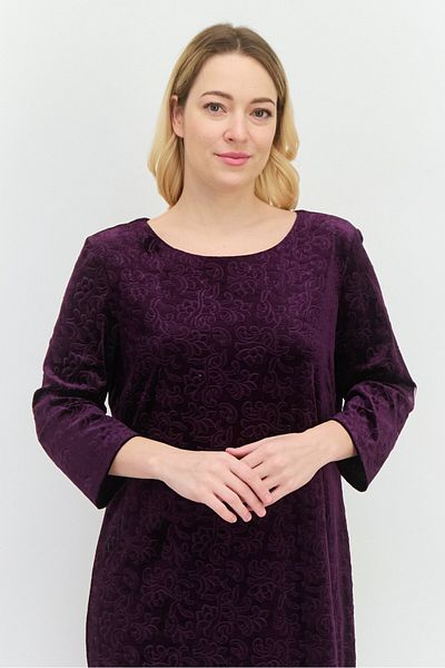 Tiana B Women Floral Pattern Midi Dress, Purple