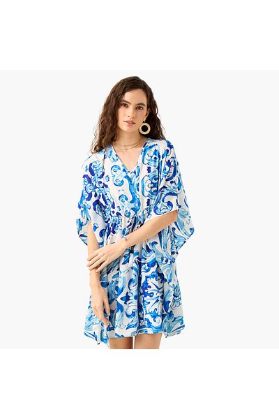 FAV Printed Kaftan Cover Up with Tie-Up and V-neck