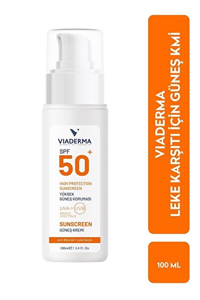 Viaderma Leke Karşıtı SPF 50 Suya Dayanıklı Yüz ve Vücut Güneş Kremi 100 ml P...