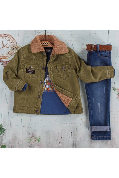 Cool Exclusive Boy's 4-Piece Jacket Set with Pockets and Metal Buttons