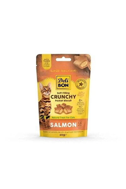 Delibon Chrunchy Somonlu Kedi Ödül Bisküvisi 60 Gr