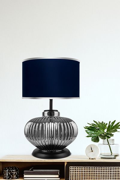 MINIMAL ETICARET VE BILGI TEKNOLOJILERI Ellipse Silver Chrome Glass Lampshade