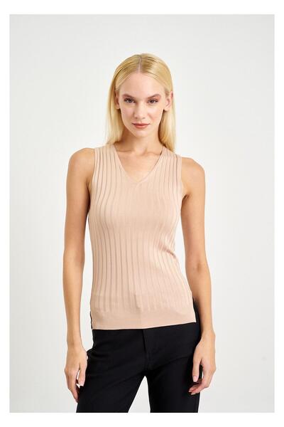 TIFFANY&TOMATO Sıfır Kol Çizgili Bluz