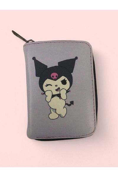 Görkem bebe ayakkabı ve tekstil Kuromi Girl's Wallet with Interior Compartment and Zipper