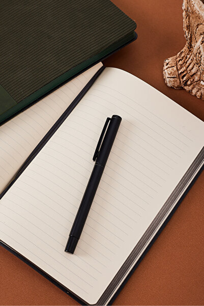 inkglo Kişiye Özel Hediyelik Mat Siyah Roller Mavi Yazan Tükenmez Kalem