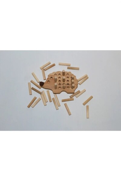 wudie Tak Çıkar Ahsap Kirpi Elma Ip Geçirme Oyunu Güvenli Çocuk Bıçağı Okul Öncesi Ritim Çubuğu Seti