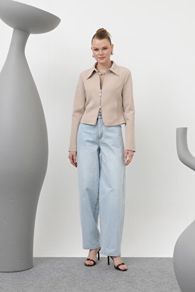 Puane Kadın Basic Fermuarlı Ceket