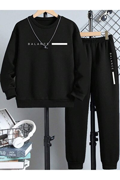 VESTIR BIEN Çocuk Kız Ve Erkek Sevimli ve Havalı Günlük 2 li Alt Üst Takım