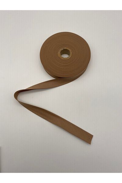 Ak Tuhafiye 100% βαμβάκι (Koton) Piping, μήκος 25 μέτρα-πλάτος 2 cm, καφέ με όψη No:10
