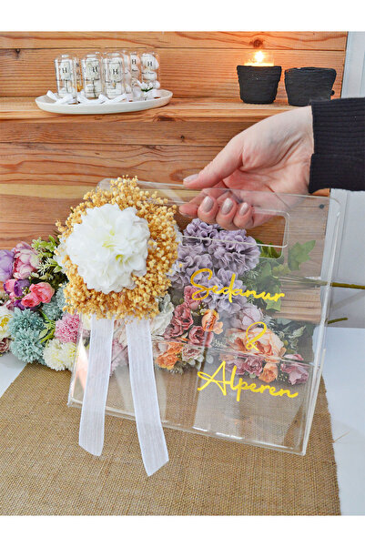DECORA HOBİ İsme Özel  Pleksi Büküm Kız İsteme, Gelin Damat Bohçası, Çikolata...