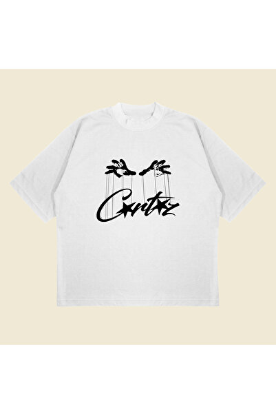 PURE POWER Corteiz Puppeteer cu imprimeu supradimensionat Bumbac unisex țesăt...