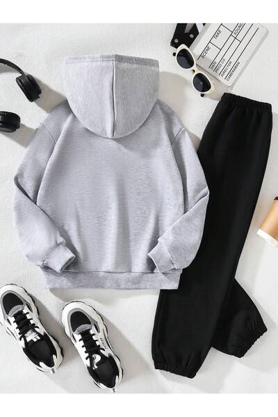 MODARAMA Çocuk Kız Ve Erkek Sevimli ve Havalı Günlük 2 li Alt Üst Takım