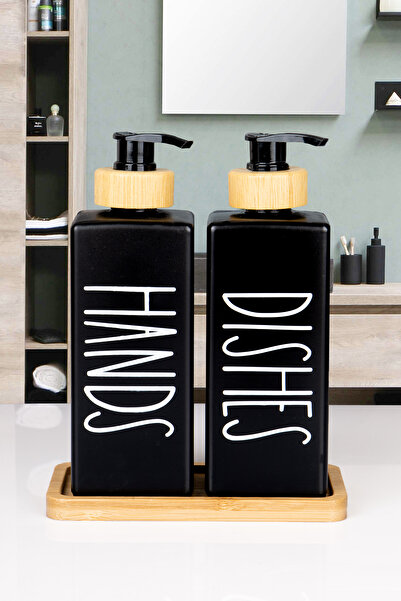 mafa home عبوة من قطعتين من حامل المنظفات المصنوع من الخيزران الطبيعي مع قاعد...