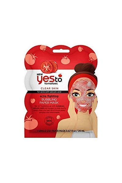 Yes To Tomatoes Acne Fighting Bubbling Face Mask for Clear Skin | 0.67 fl oz