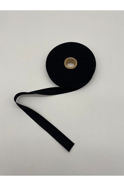 Ak Tuhafiye 100% βαμβάκι (Koton) Piping Black 25 μέτρα μήκος - 2 cm πλάτος - Bias Ply Cotton Piping 25 μέτρα No:8