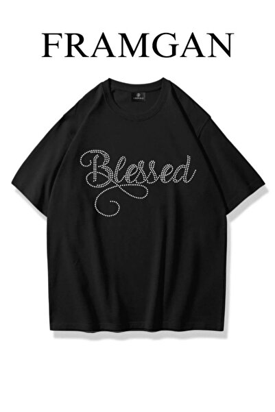 Framgan Ženski blagoslovljeni Štampano Pamuk komad crni T-shirt