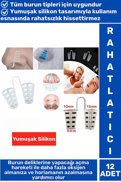 Wintoup Special Production Snoring Reducer Comfortable Breathing and Breathing Sleep Anti-Snoring Nose Hole Apparatus 12 Pcs