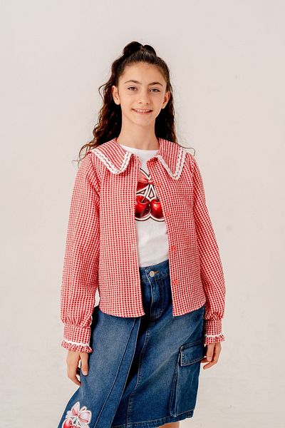 GİYİCEM TEKSTİL Cămașă cu piatră de apă pentru femeie și copil Tricou Set dublu 1805
