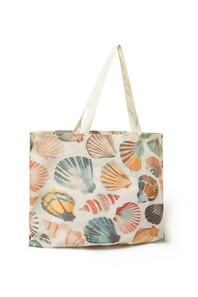 BY PAPI Seashell Patterned Mesh Beach Bag