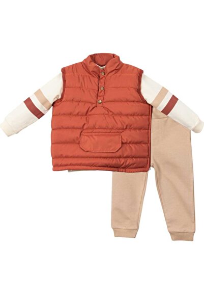 Necix's şişme yelekli erkek bebek üçlü takım