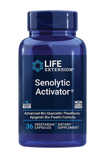 Life Extension Senolytic Activator®: Quercetin, Fisetin, Apigenin, Theaflavins, Gluten-Free, Non-GMO, 36 Capsules