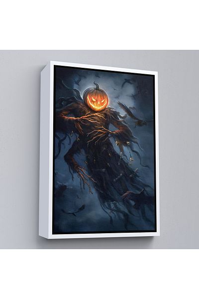 Harita Sepeti Διακοσμητικός πίνακας τοίχου Halloween Helloven με λευκό πλαίσιο