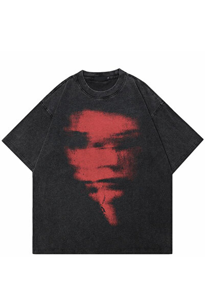 bellanova - yeni sezon  Yıkamalı Kumaş Oversize Tshirt