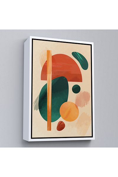 Harita Sepeti Pictură abstractă nordică cu cadru alb