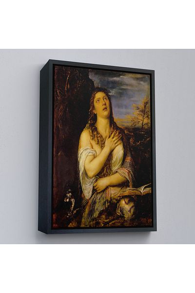 Harita Sepeti Επιτραπέζιο καμβά έργο του Titian Tiziano Vecellio 'The Repentant Magdalene' με χρυσό πλαίσιο