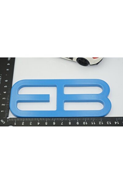 DK Tuning Emblema pentru portbagaj Mustang Ecoboost Billet EB Logo albastru Crest