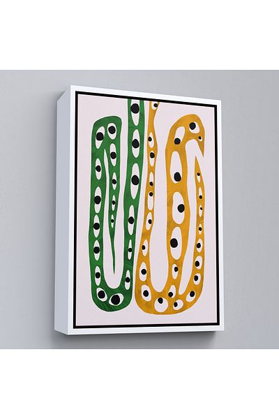 Harita Sepeti Pictură cu ochi abstracte cu șarpe ezoterice cu cadru alb