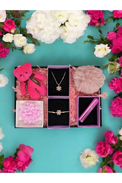 MARMORİ MARMORİ PEMBE LOTUS  ÇİÇEĞİ HEDİYE SETİ SEVGİLİLER VE ARKADAŞLAR SETİ