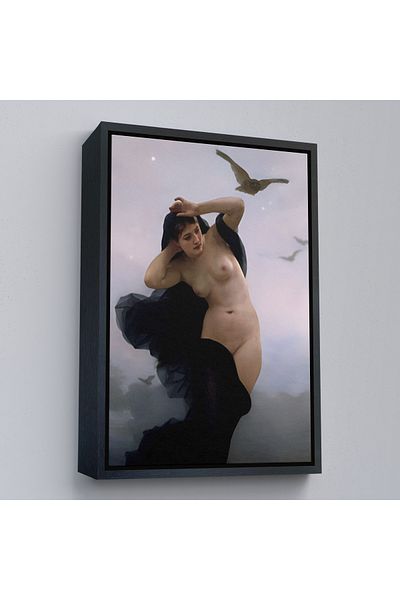 Harita Sepeti William-Adolphe Bouguereau The Night Ζωγραφική στον τοίχο με χρυσό πλαίσιο