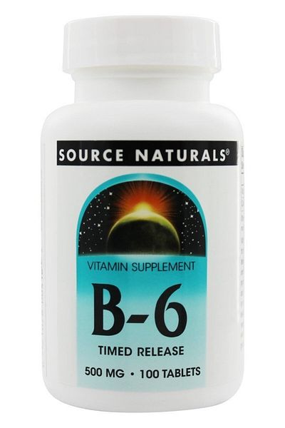 source naturals B-6, 500 mg, 100 Tablets, Source Naturals
