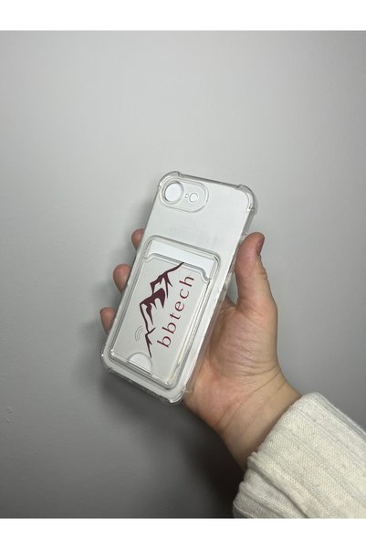 bbtech Clear Card Holder Case with Camera Protection Compatible with iPhone 1...