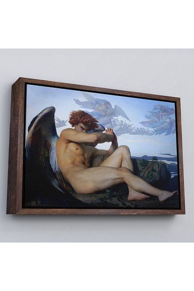 Harita Sepeti Alexandre Cabanel cu cadru alb Fallen Angel's Eyes Canvas Wall Art, pictură clasică