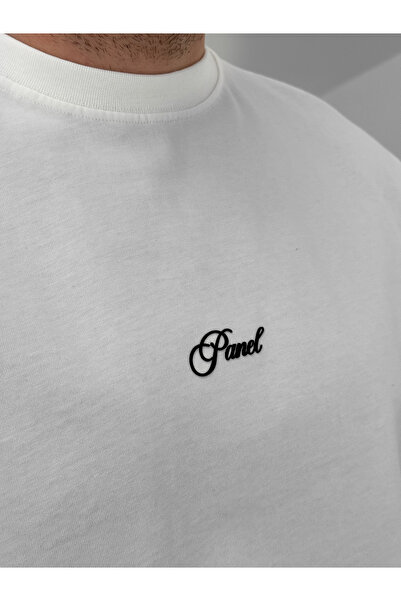 BYBASICMAN Бяла лъскава тениска с релеф YP-5019