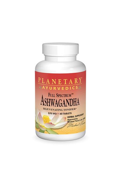 Planetary Herbals Ashwagandha Full Spectrum Ayurvedic Nutritional Supplement, 570 Mg, 60 Count