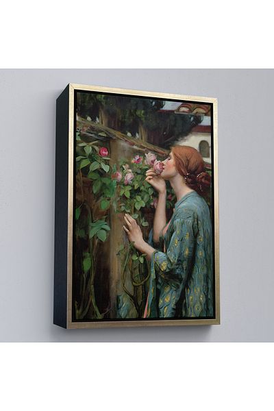 Harita Sepeti Pictură decorativă de perete Helen, cu marginea aurie, care duce la mirosul trandafirului