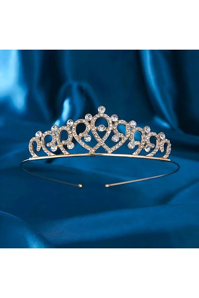 Choice Golden 1pc Fashion Women Princess Crown Hair Accessory Simple Birthday Party Photography Jewelry Dec