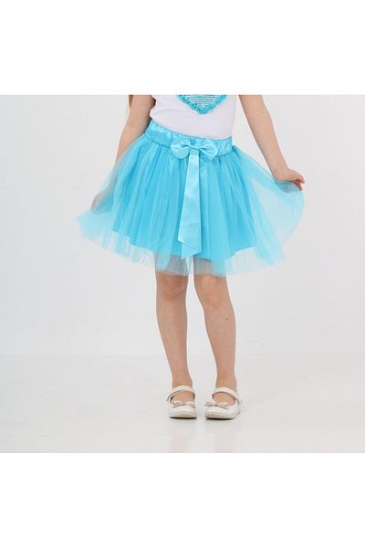 Dıgıl Kids Fusta tutu de culoare albastră pentru fete 23 aprilie 29 octombrie 10 noiembrie 19 mai haine de spectacol