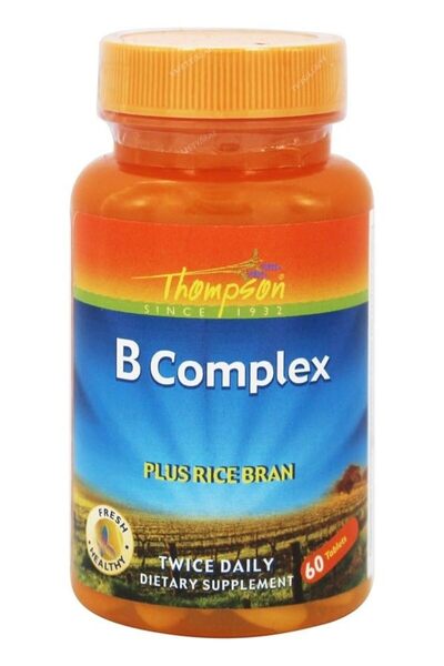 Thompson B Complex w/Rice Bran Oil Thompson 60 Tabs