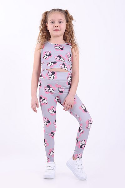BEBİPA Digital Patterned Girl's Camisole Crop Suit